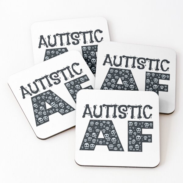 Item preview, Autistic AF - Skulls Black designed and sold by GS-Imagery.