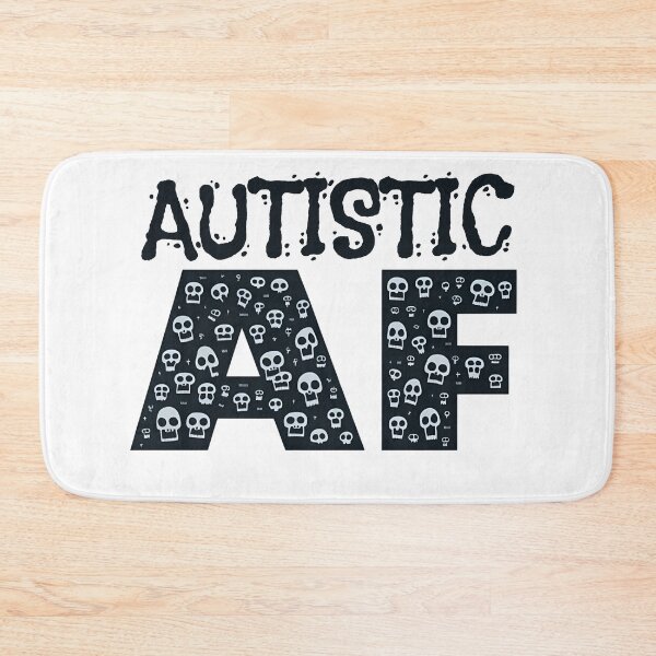 Item preview, Autistic AF - Skulls Black designed and sold by GS-Imagery.