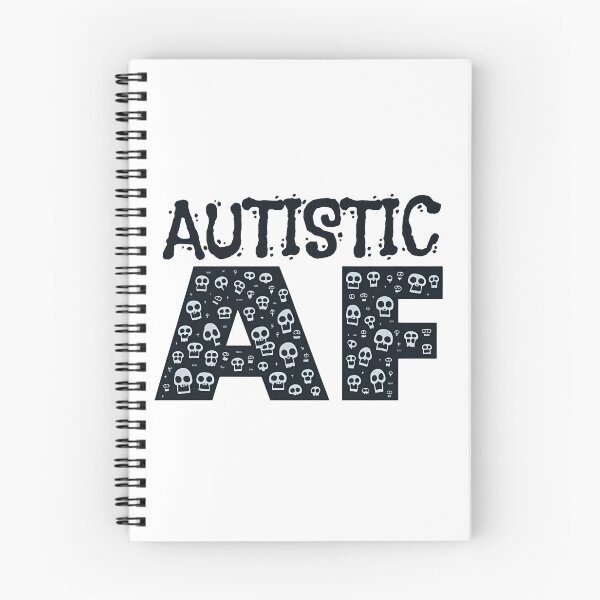 Item preview, Autistic AF - Skulls Black designed and sold by GS-Imagery.