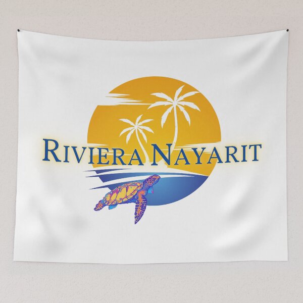 Item preview, Riviera Nayarit Mexico Sunset with Palm Trees and Sea Turtle designed and sold by Chantockey.