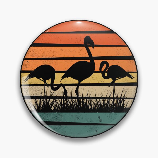 Artikelvorschau, Retro-Flamingo-Sonnenuntergang-Design entworfen und verkauft von Keppy Boone.