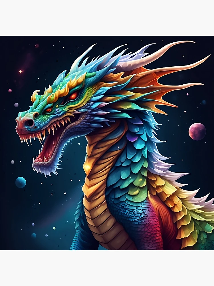 Chromatic Dragon Poster Print