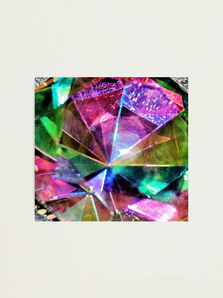 Inside Rainbow Diamond Photographic Print for Sale by MidnightRain