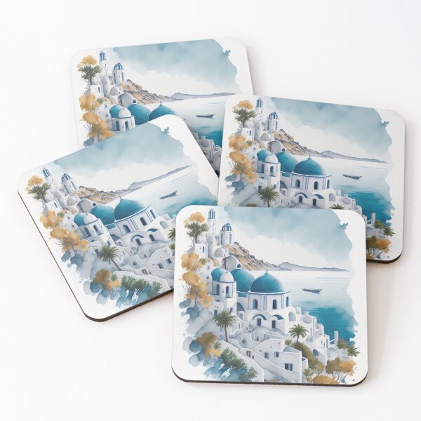 Item preview, Santorini Watercolor designed and sold by Forseta.