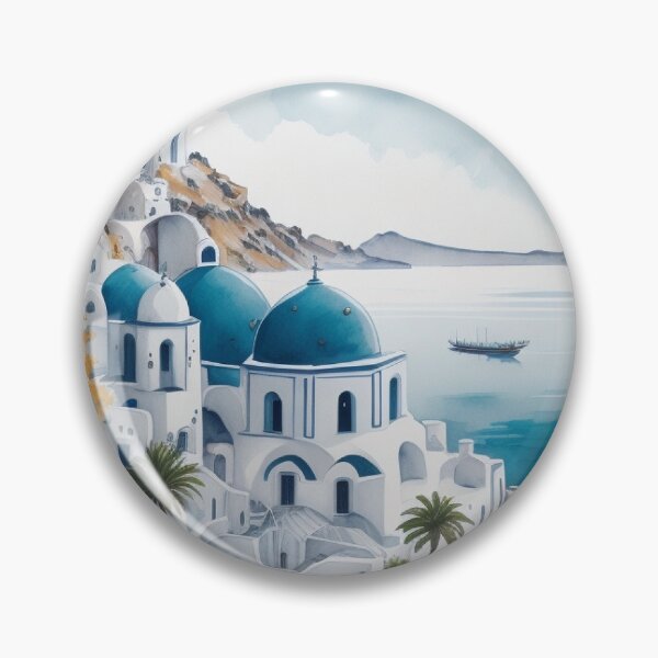 Item preview, Santorini Watercolor designed and sold by Forseta.