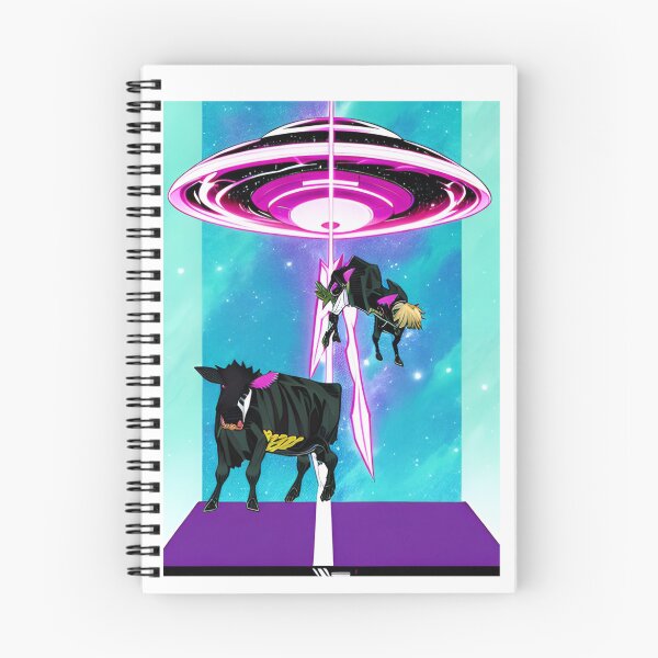 Item preview, A Large Flying Saucer visits Earth and Steals Two cows Alien Invasion designed and sold by Bloomin'  Arty Families.