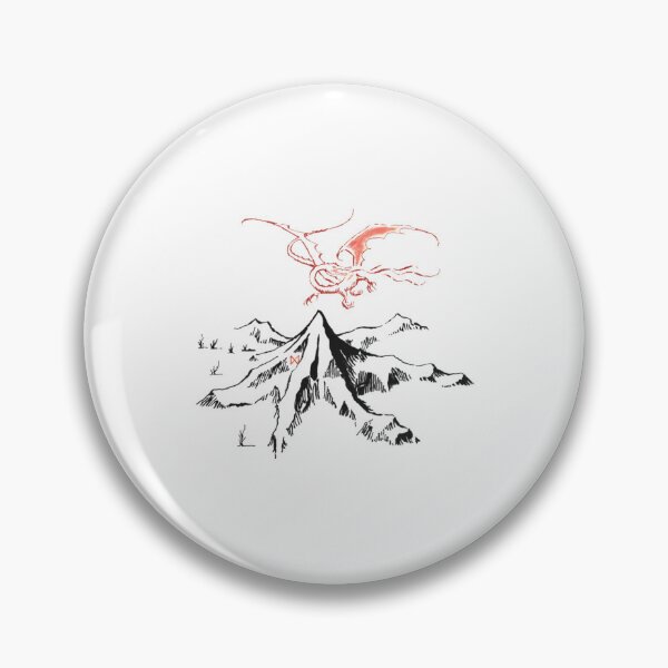 Item preview, Red Dragon Above A Single Solitary Peak - Fan Art designed and sold by Fujarihisashi.