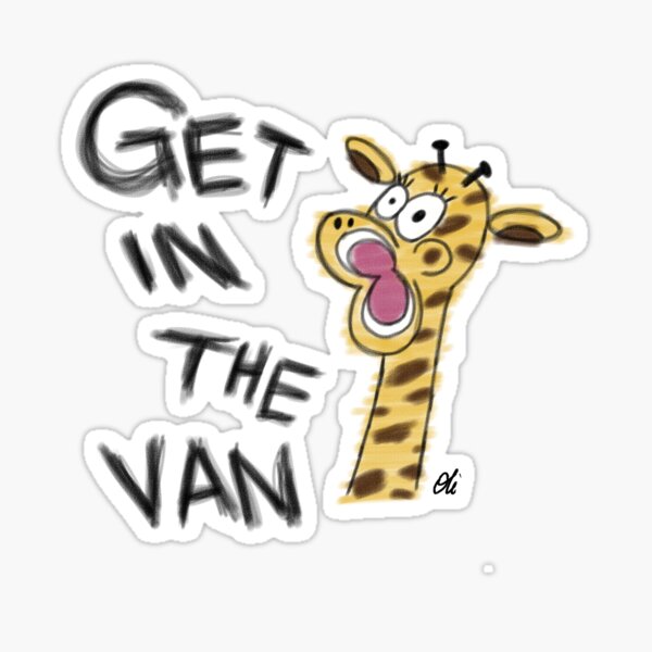 Harold get in the van Sticker