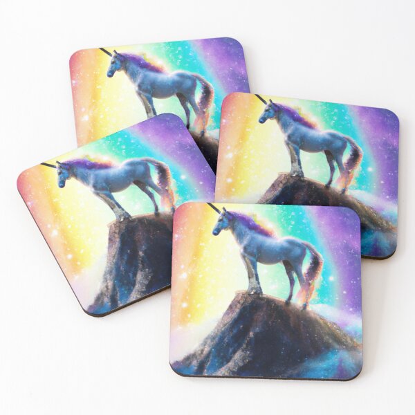 Item preview, Rainbow Unicorn on Hill designed and sold by Megannassir.