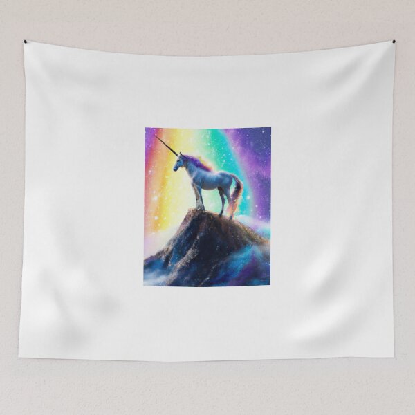 Item preview, Rainbow Unicorn on Hill designed and sold by Megannassir.