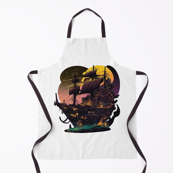 Item preview, Cartoon pirate ship designed and sold by Stickermagician.