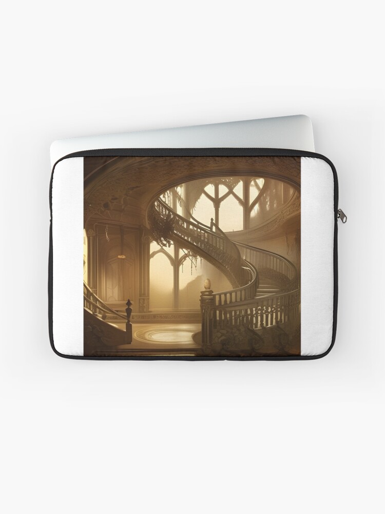 Thumbnail 1 of 2, Laptop Sleeve, Spooky Mansion designed and sold by LenCarol.