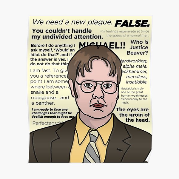 "Dwight Schrute best quotes" Poster by michellestam | Redbubble