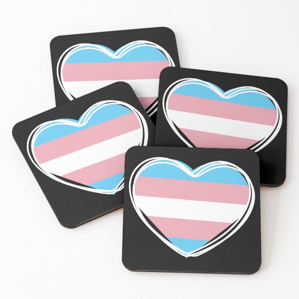 Item preview, TRANSGENDER FLAG HEART | TRANS FLAG HEART | CUTE TRANSGENDER HEART designed and sold by Festive Feminist.