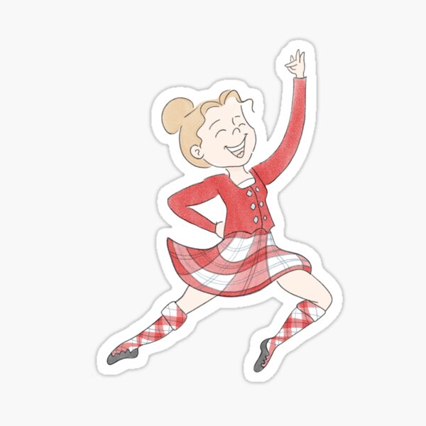 Happy Highland Dancer Sticker