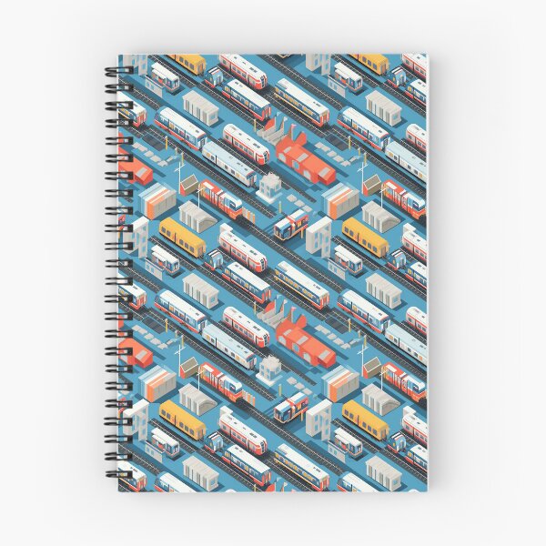 Item preview, Blue London Underground & Overground Trains Repeating Seamless Pattern designed and sold by PatternsFTW.