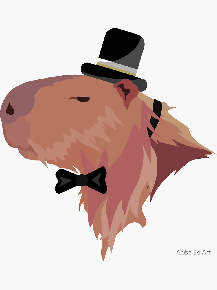 Baixe Capybara Adorável Usando um Chapéu Ornamental PNG - Creative