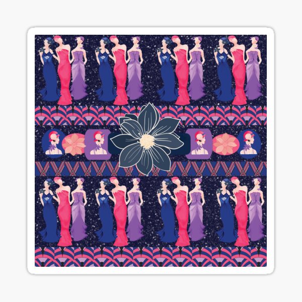 Art Deco Ladies Sticker