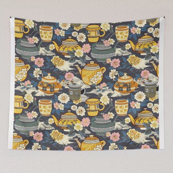 Item preview, Tea Time japanese style designed and sold by Alessandro Remo Mazzoni Remotextiles.
