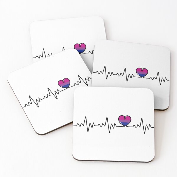 Item preview, BISEXUAL PRIDE FLAG PULSE | BI PRIDE FLAG HEART RATE | BISEXUAL PRIDE HEART designed and sold by Festive Feminist.