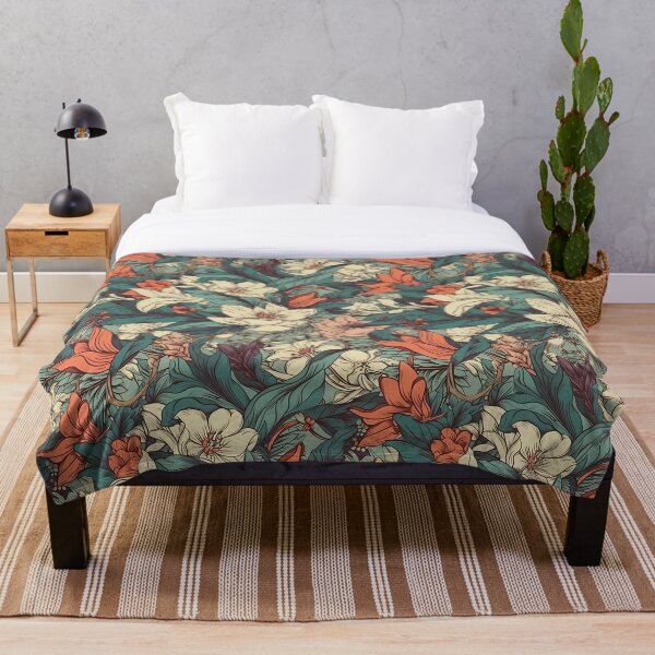 Item preview, Vintage Floral Hibiscus Flower Garden designed and sold by ThePatternVault.