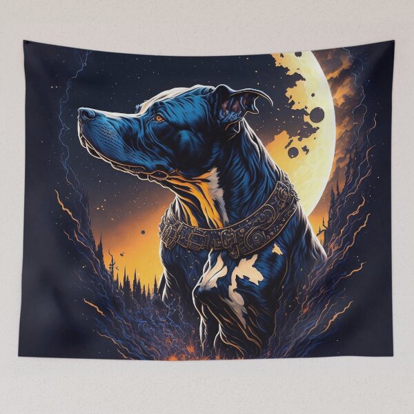 Item preview, Majestic Moonlight Black Pitbull designed and sold by KA DESIGNS.
