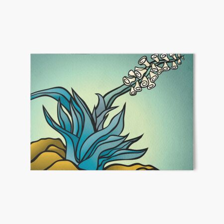 Blue Agave Art Board Print
