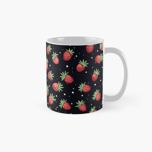 Item preview, Sweet cute strawberry pattern in black background designed and sold by imagenia.