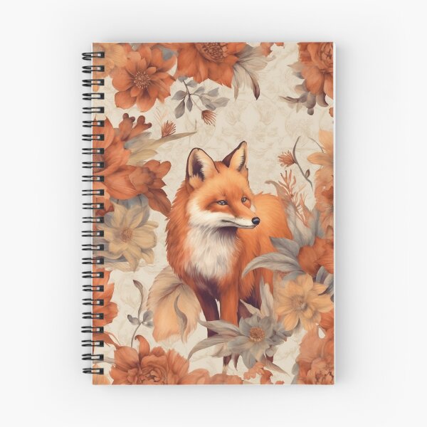 Item preview, Vintage Fox and Flowers Pattern designed and sold by TPhanDesign.