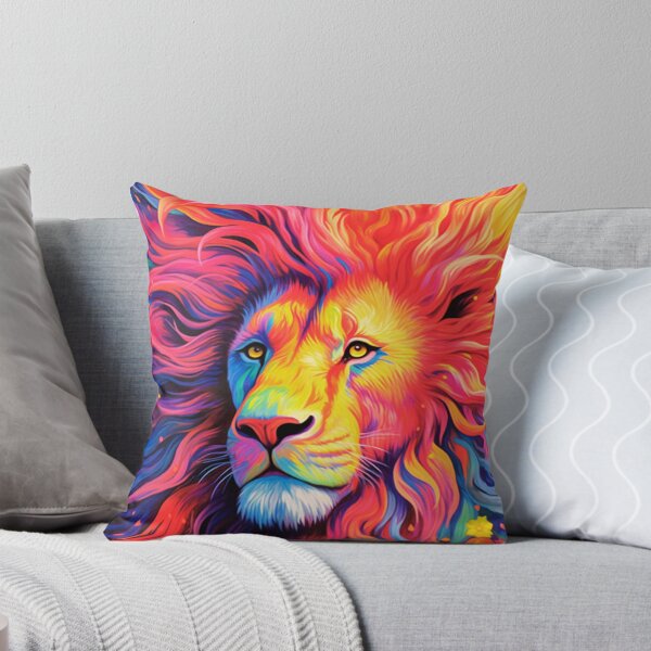 Item preview, Colorful Hairy Lion Face  designed and sold by JojoArtEvo.