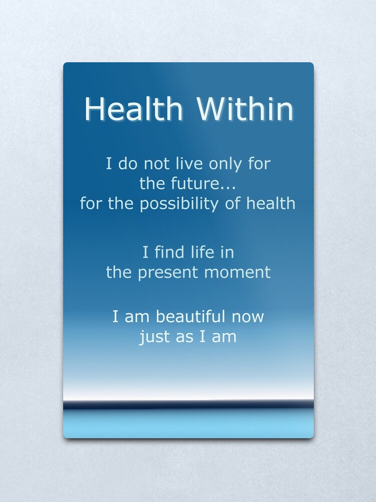 Words Of Comfort For Illness Metal Print By Katherinetowen