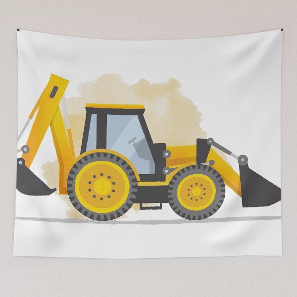 Item preview, Yellow Backhoe Print designed and sold by brigithaAlice.