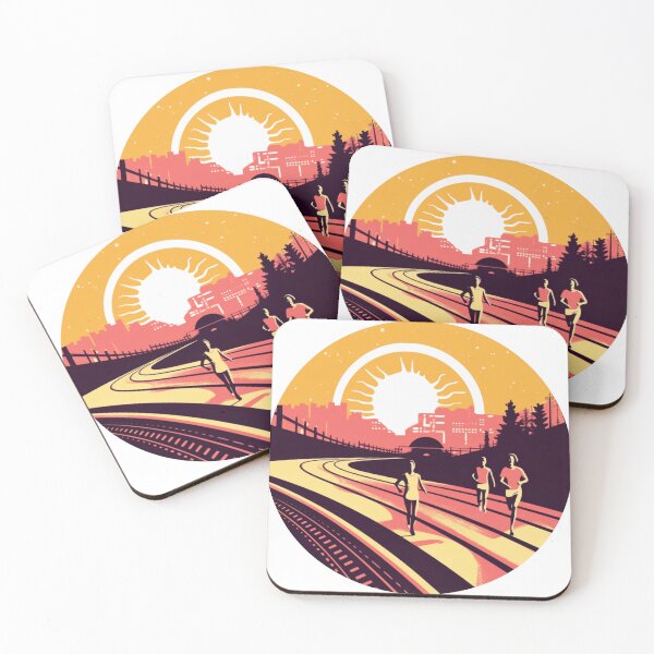 Item preview, three running persons  - Different logo size, position? Email me -  designed and sold by Picture-Art.