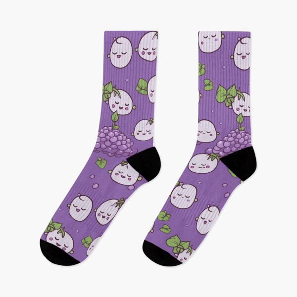 Item preview, Sweet cute grape pattern in purple background designed and sold by imagenia.