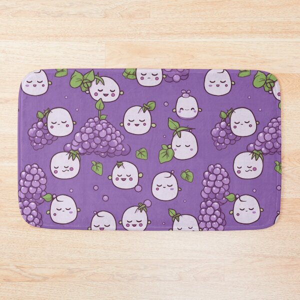 Item preview, Sweet cute grape pattern in purple background designed and sold by imagenia.