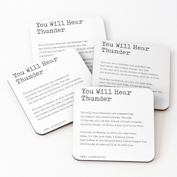 Item preview, You Will Hear Thunder - Anna Akhmatova Poem - Literature - Typewriter Print designed and sold by Studio Grafiikka.
