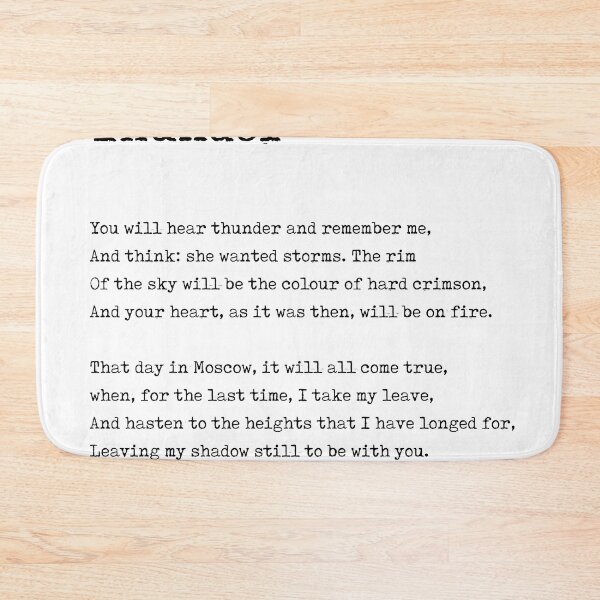 Item preview, You Will Hear Thunder - Anna Akhmatova Poem - Literature - Typewriter Print designed and sold by Studio Grafiikka.