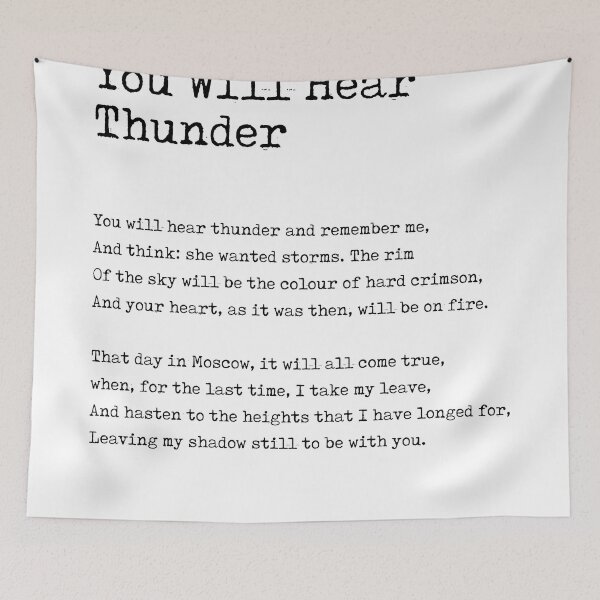 Item preview, You Will Hear Thunder - Anna Akhmatova Poem - Literature - Typewriter Print designed and sold by Studio Grafiikka.