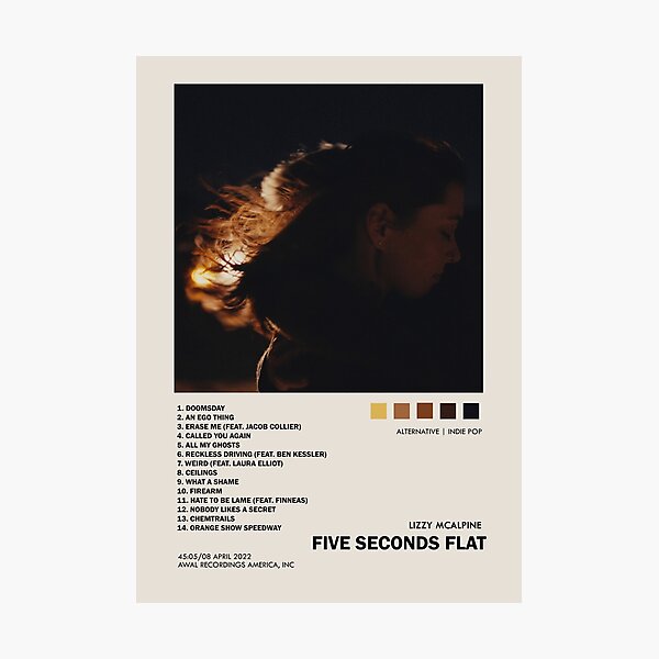 Item preview, Five Seconds Flat Lizzy McAlpine designed and sold by Grace Friedman.
