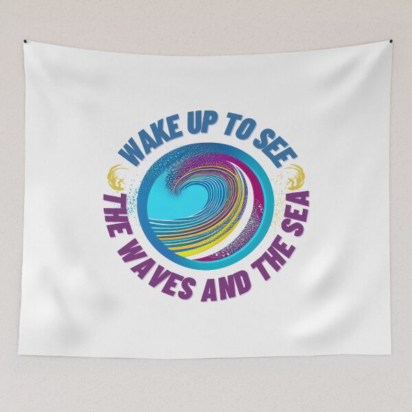 Item preview, Waking up to see the sea!!, Happiness Comes in Waves. designed and sold by mrjoecreation.