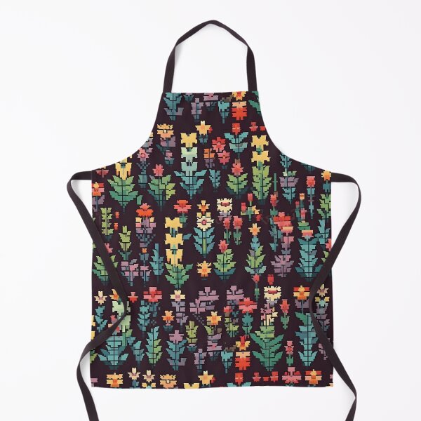 Item preview, PIxel Flower Field designed and sold by ThePatternVault.