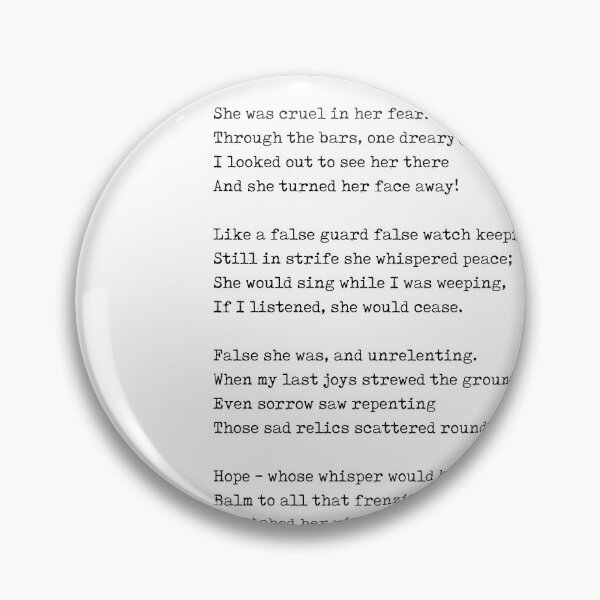 Item preview, Hope - Emily Jane Bronte Poem - Literature - Typewriter Print 1 designed and sold by Studio Grafiikka.