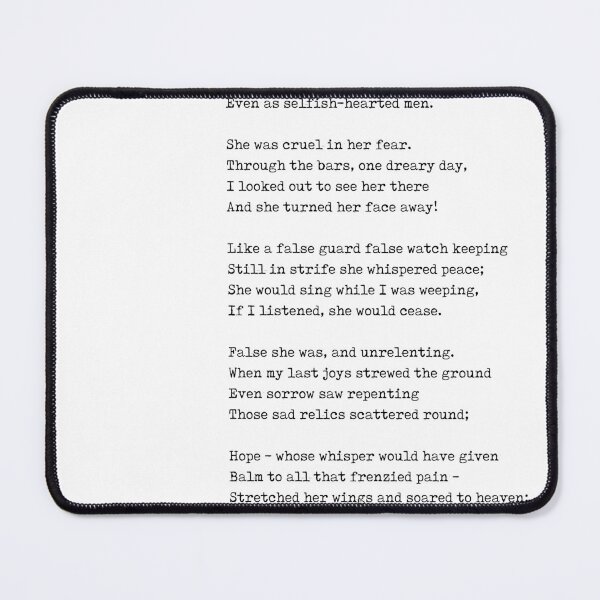 Item preview, Hope - Emily Jane Bronte Poem - Literature - Typewriter Print 1 designed and sold by Studio Grafiikka.