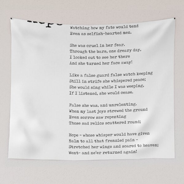 Item preview, Hope - Emily Jane Bronte Poem - Literature - Typewriter Print 1 designed and sold by Studio Grafiikka.