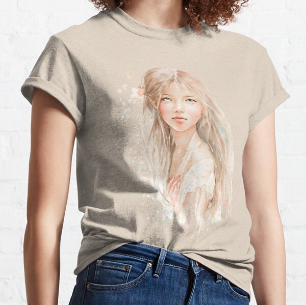 Face of a girl with blue eyes - Series "The Innocence of Childhood" Classic T-Shirt