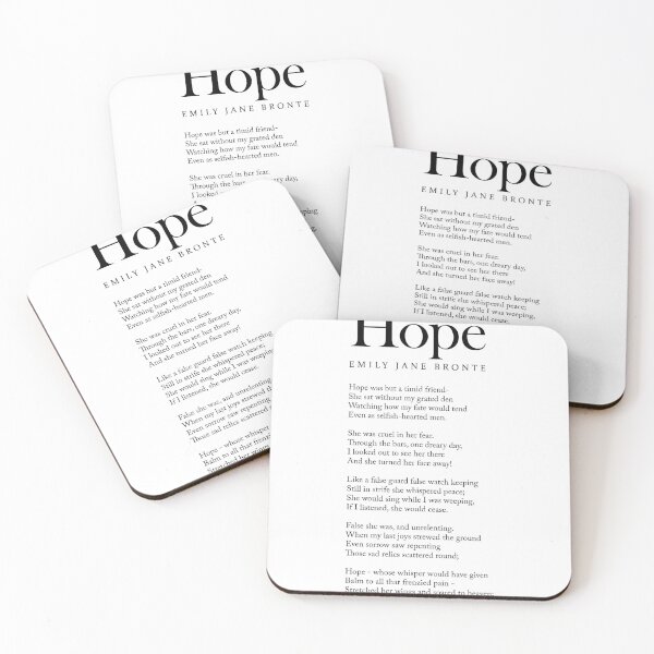 Item preview, Hope - Emily Jane Bronte Poem - Literature - Typography Print 1 designed and sold by Studio Grafiikka.