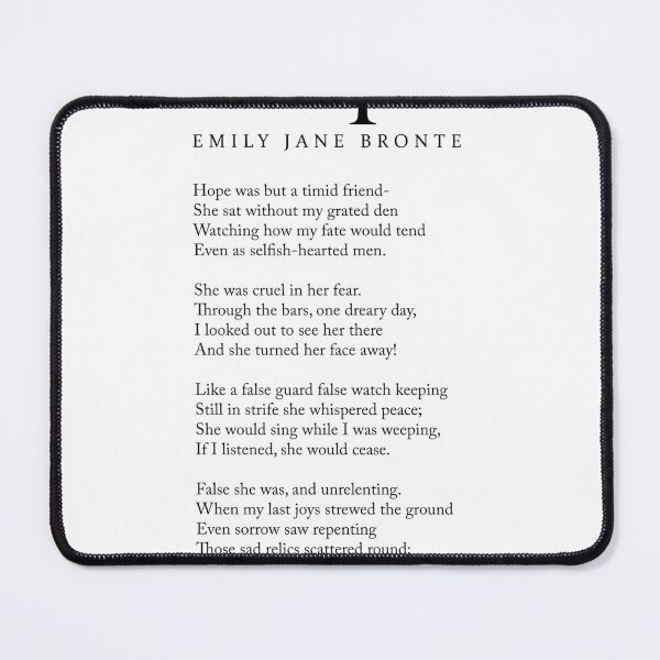 Item preview, Hope - Emily Jane Bronte Poem - Literature - Typography Print 1 designed and sold by Studio Grafiikka.