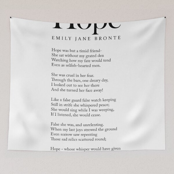 Item preview, Hope - Emily Jane Bronte Poem - Literature - Typography Print 1 designed and sold by Studio Grafiikka.