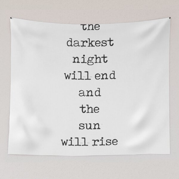 Item preview, Even the darkest night will end - Victor Hugo Quote - Literature - Typewriter Print designed and sold by Studio Grafiikka.
