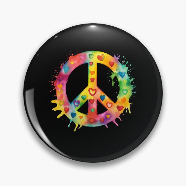 Item preview, Peace Heart Sign World Vibe Love Hippie Groovy Soul Colorful designed and sold by farhanhafeez.